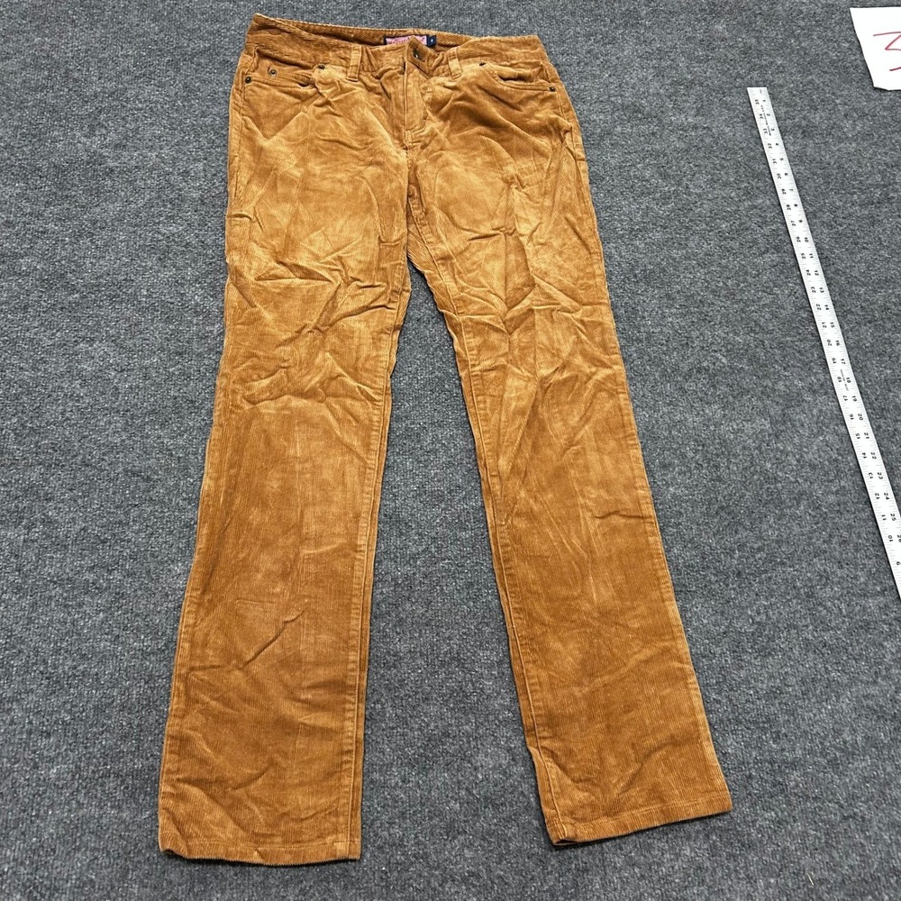 Vineyard Vines Pants Womens Size 8 Tan Corduroy Straight Leg Stretch Brown Cords